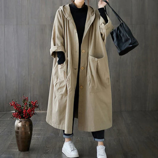 Oversized Trenchcoat mit großen Seitentaschen