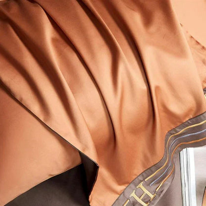 Avelena | Satin Baumwolle Besticktes Bettwäsche-Set - Luxora