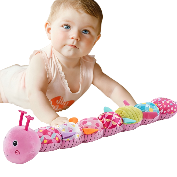Avelena | Babyspielzeug Sensorisches Muster Raupe mit Geräuschen