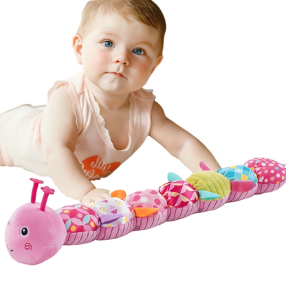 Avelena | Babyspielzeug Sensorisches Muster Raupe mit Geräuschen