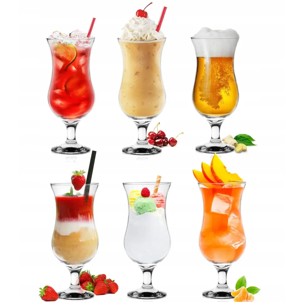 Avelena | Set mit Trinkgläsern für Bier und Cocktails 420 Ml, 6 Stück, Glas