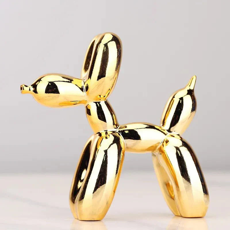 Avelena | Wohnzimmer-Dekoration „Ballonhund“ aus glänzendem Kunstharz