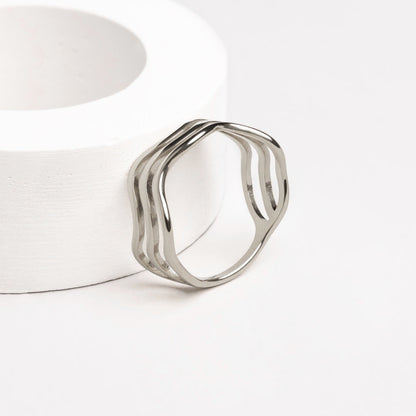 Avelena | Ring mit Wellenmuster Nerida