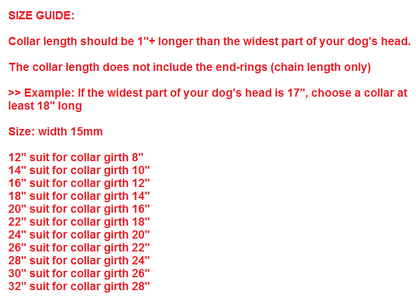 Avelena | Große Hip Hop Ketten Hundehalsband 15mm