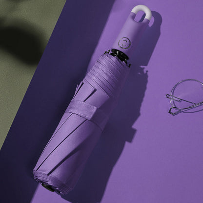 Avelena | Dreifach selbstöffnender und zurückziehbarer Regenschirm mit Schnalle