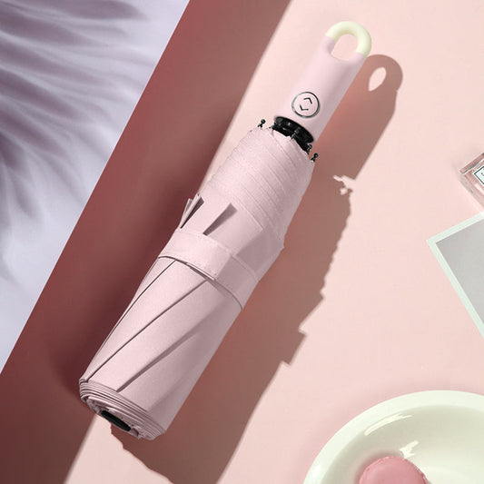 Avelena | Dreifach selbstöffnender und zurückziehbarer Regenschirm mit Schnalle