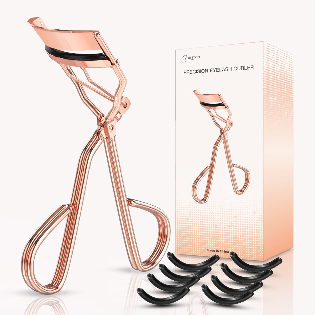 Avelena | Make-Up Pinsel Starterset mit Schwämmen, Wimpernzange und Tasche In Schwarz