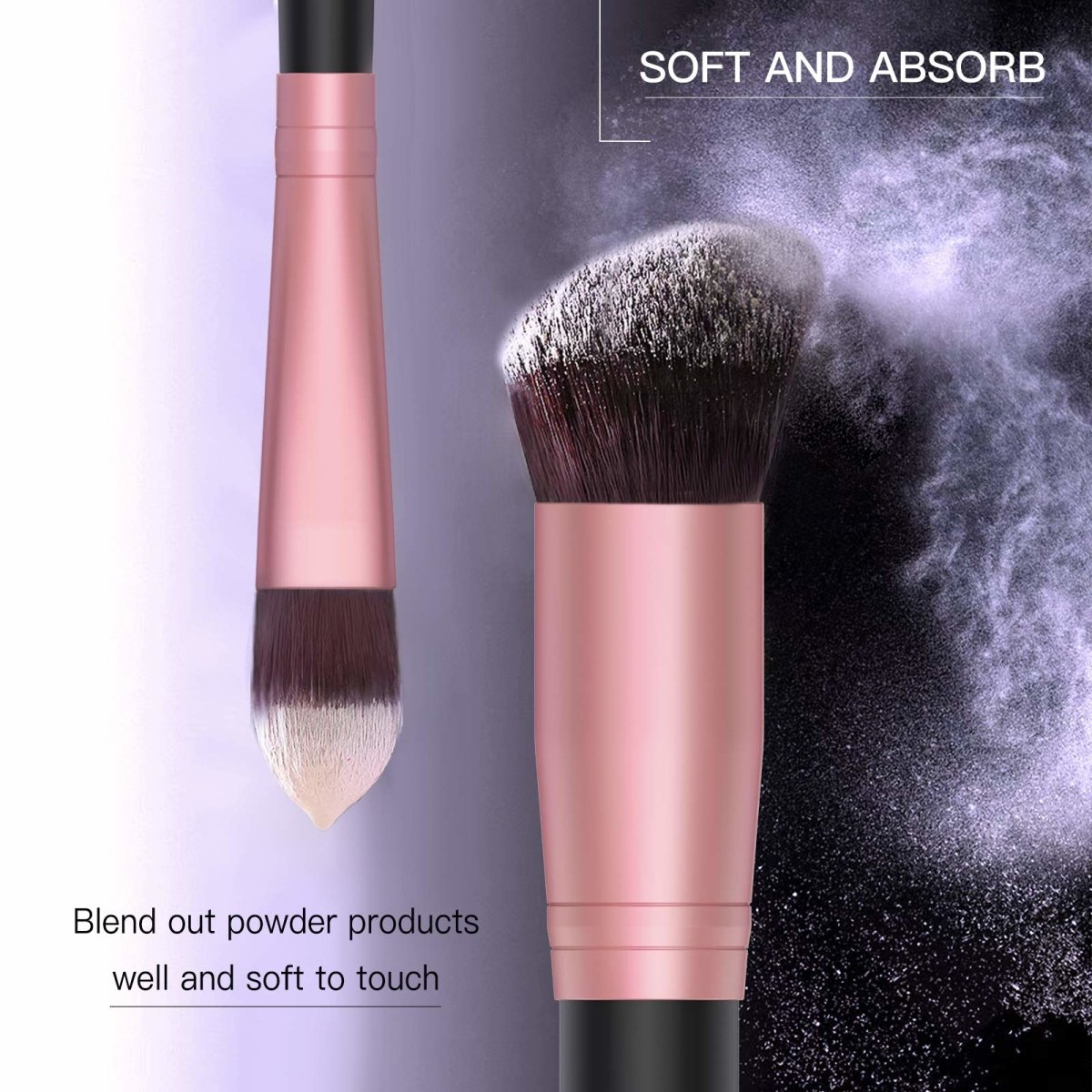Avelena | Make-Up Pinsel Starterset mit Schwämmen, Wimpernzange und Tasche In Schwarz