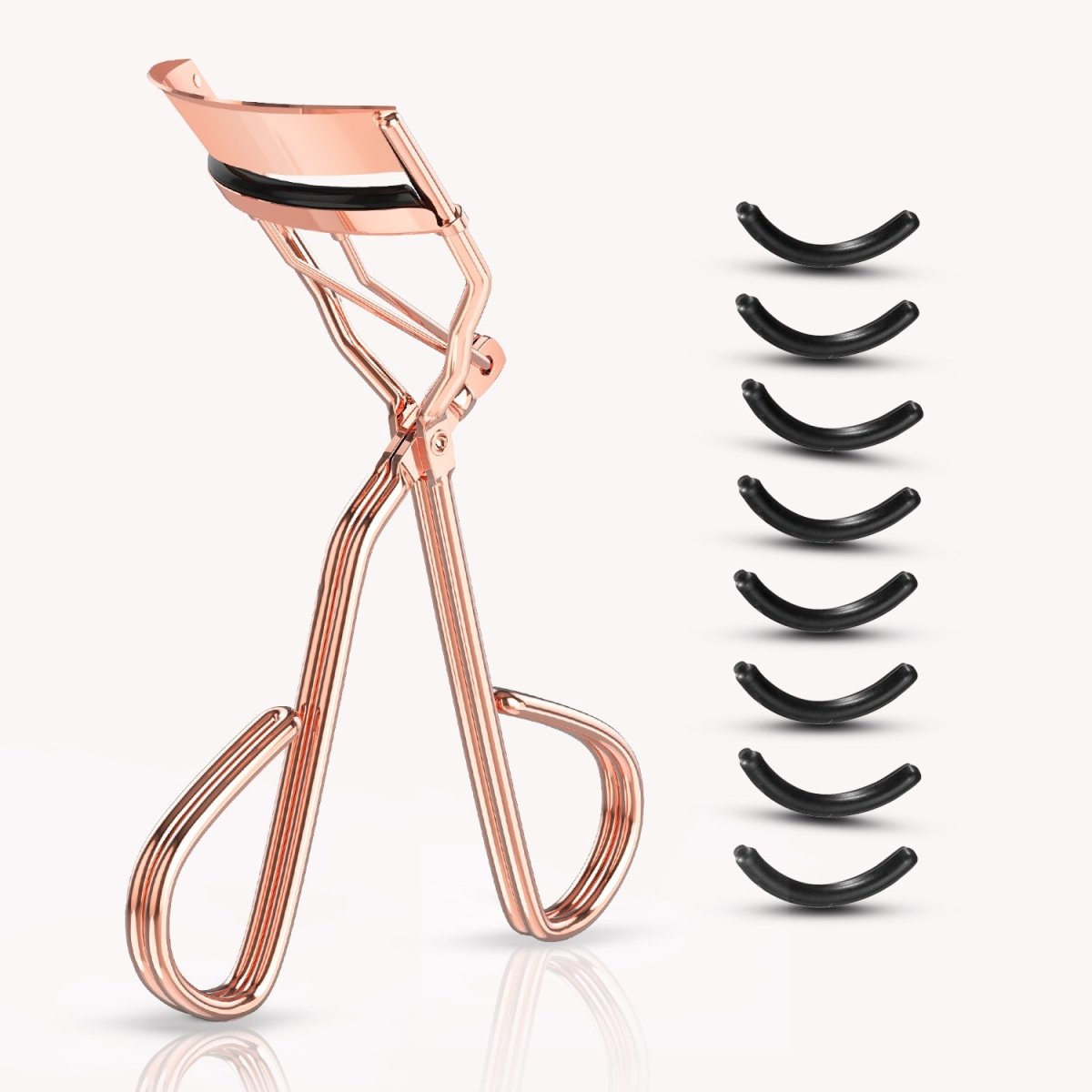 Avelena | Make-Up Pinsel Starterset mit Schwämmen, Wimpernzange und Tasche In Schwarz