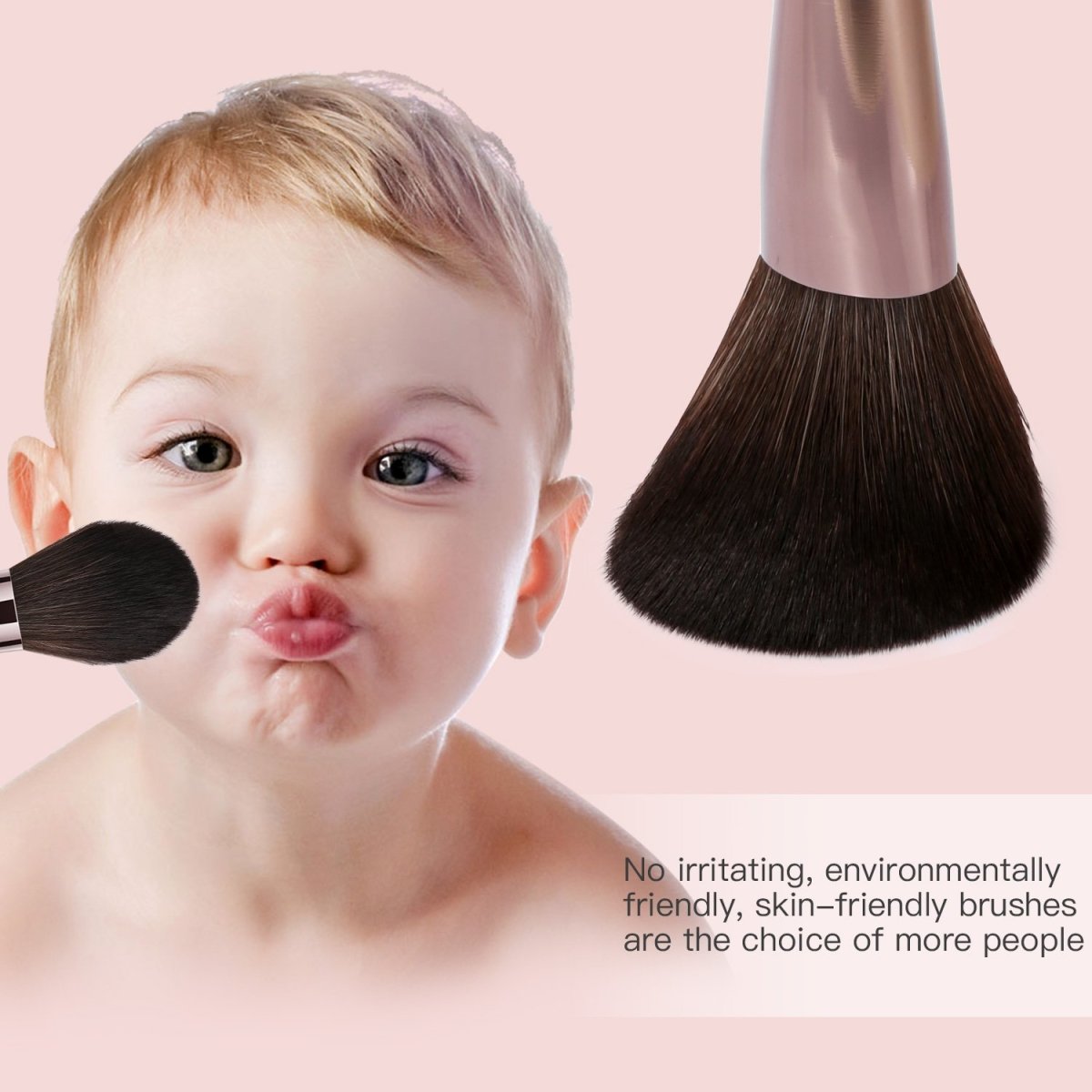 Avelena | Make-Up Pinsel Starterset mit Schwämmen, Wimpernzange und Tasche In Schwarz