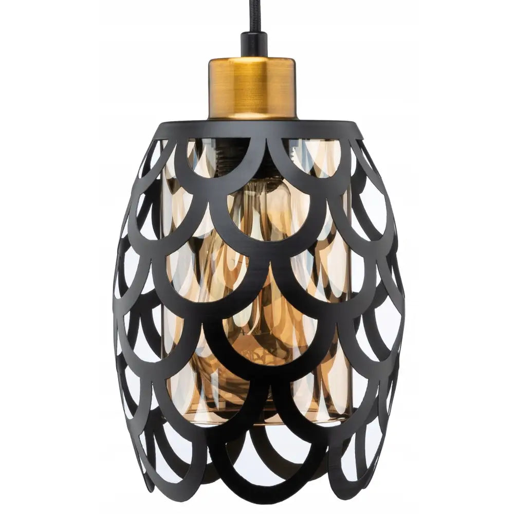 Avelena | Schwarz Metallisch Hängende Tiffany-Lampe Wsp06A1