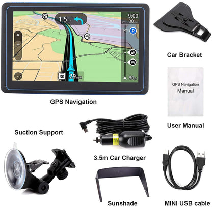 Avelena | 7" GPS-Navigationssystem | Aufgerüstet mit Live-Verkehrsupdates & Vorgefertigten Karten für das Vereinigte Königreich & die EU für Autos und Lkw