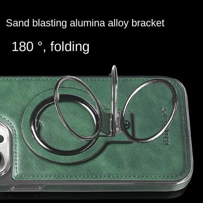 Avelena | Luxuriöse Lederhülle mit unsichtbarem Ständer für das Iphone