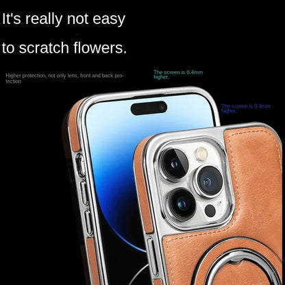 Avelena | Luxuriöse Lederhülle mit unsichtbarem Ständer für das Iphone