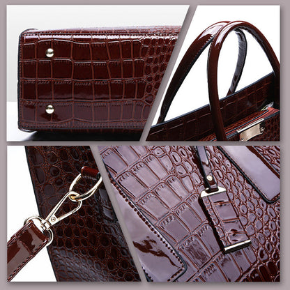 Avelena | Tasche mit Krokodilprägung.