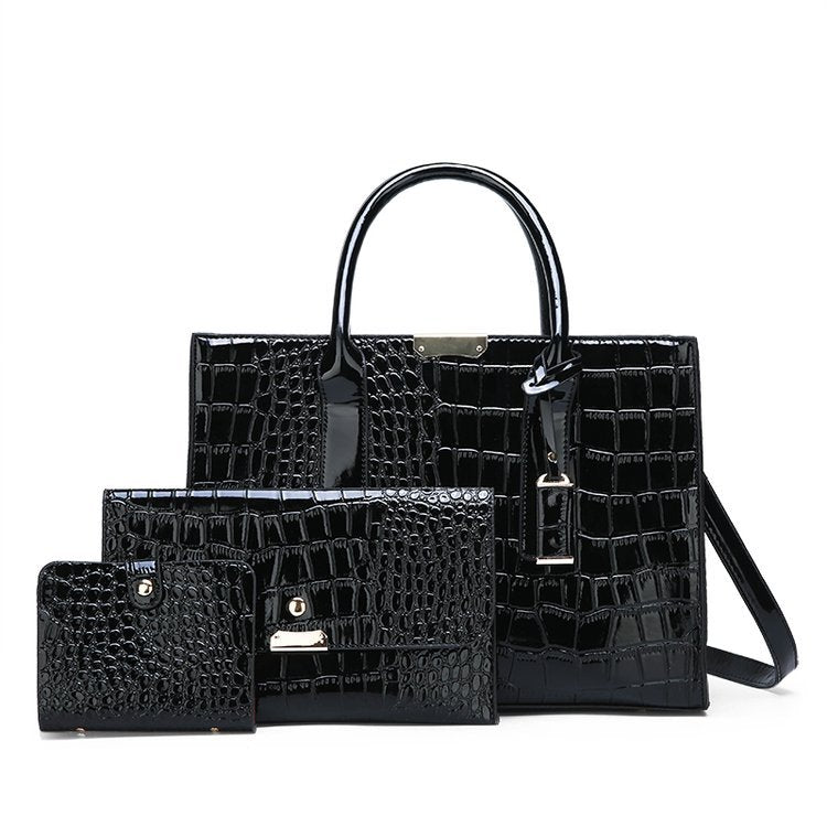 Avelena | Tasche mit Krokodilprägung.