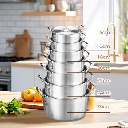 Avelena | Aluminium Kochgeschirr Suppentopf 7-teiliges Set