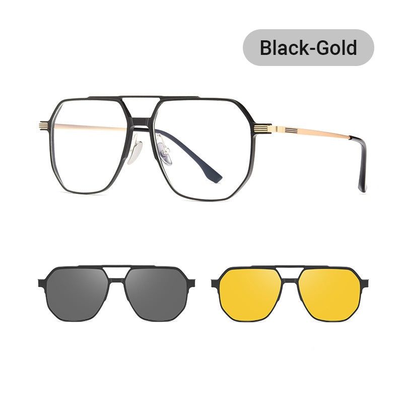 Avelena | 3 in 1 Vintage Magnetclip Sonnenbrillen
