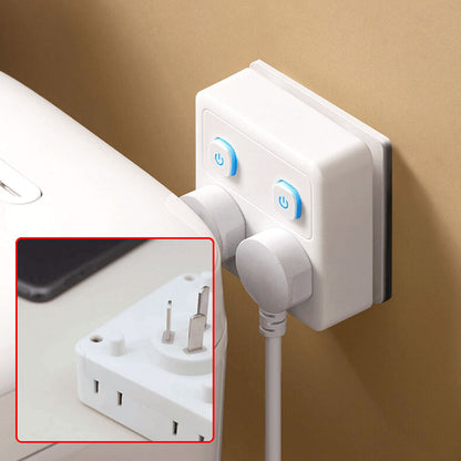 Avelena | 2er-Pack multifunktioneller Steckdosenadapter mit Nachtlicht