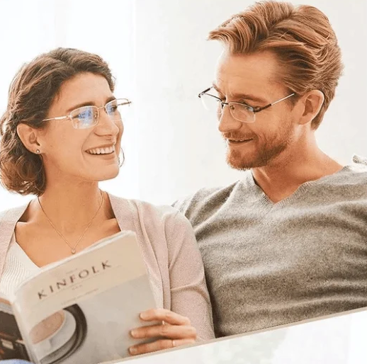 Avelena | Saphir Hohe Härte Anti-Blau Progressive Distanz- und Nah-Doppelnutz-Lesebrille
