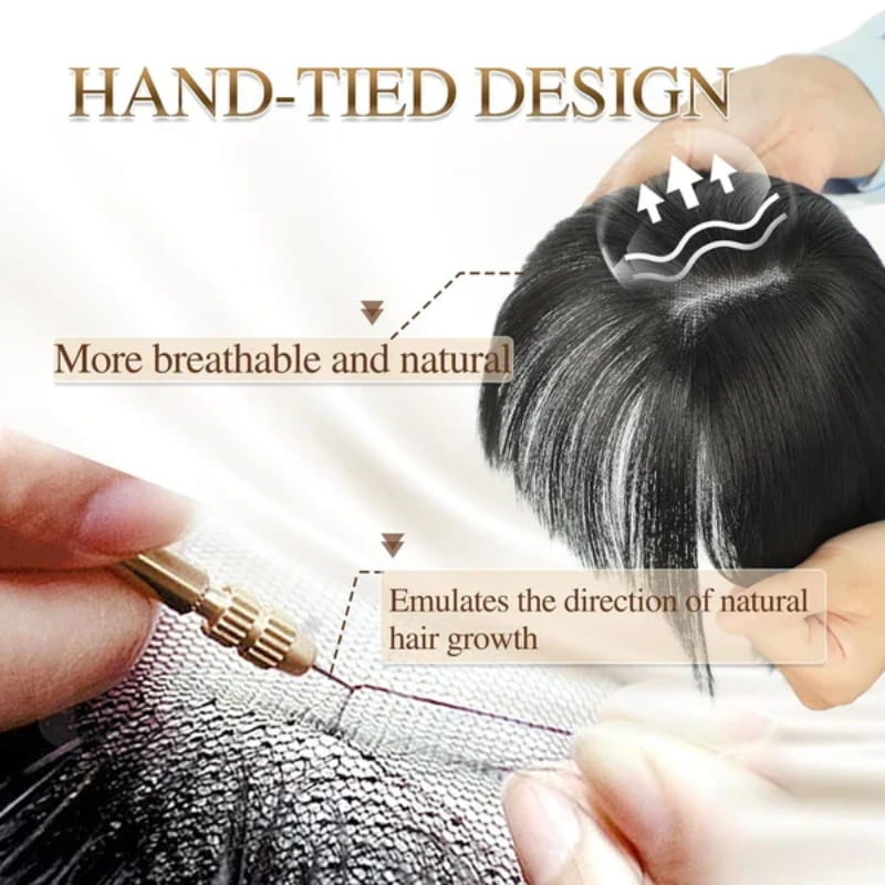 Avelena | Natürliches Haarteil mit Pony für Frauen