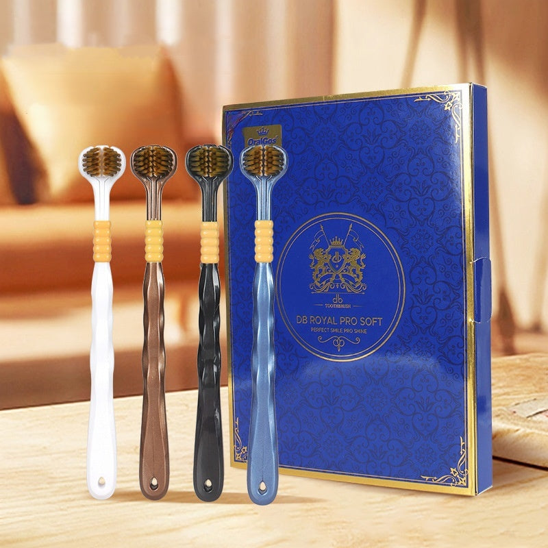 Avelena | Dreiköpfige Reinigungszahnbürste mit mehreren Winkeln