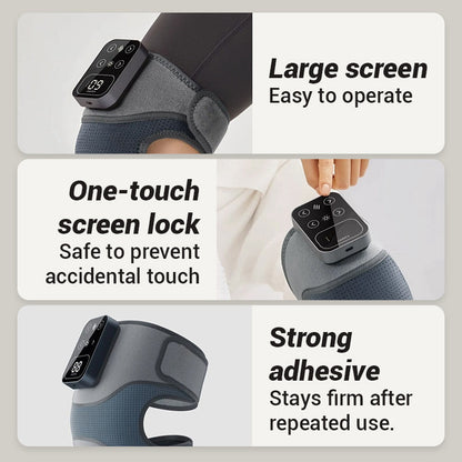 Avelena | Beheizte Kniebandage mit Massage | Wärmetherapie & Vibrationsmodi | USB/Netzadapter | Verstellbar & Atmungsaktiv