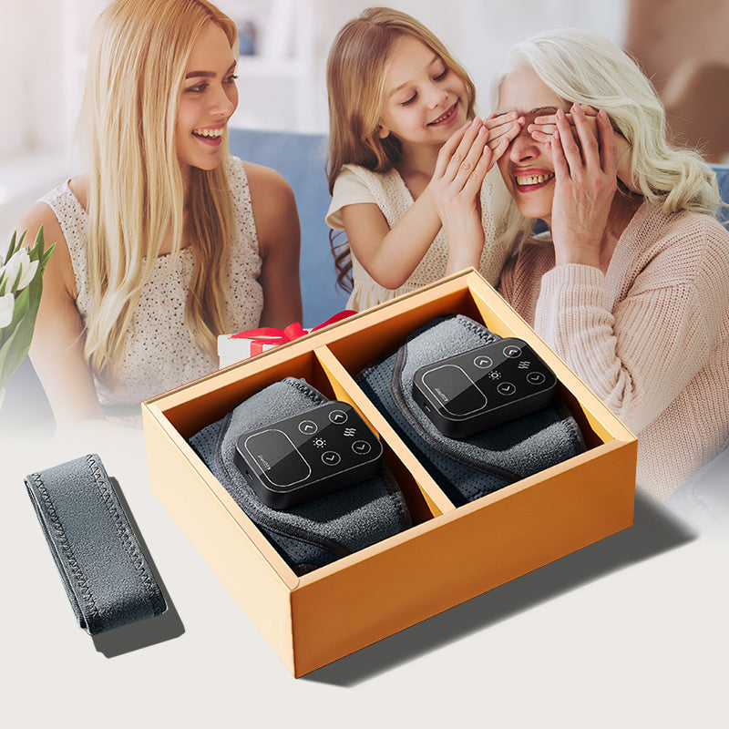 Avelena | Beheizte Kniebandage mit Massage | Wärmetherapie & Vibrationsmodi | USB/Netzadapter | Verstellbar & Atmungsaktiv