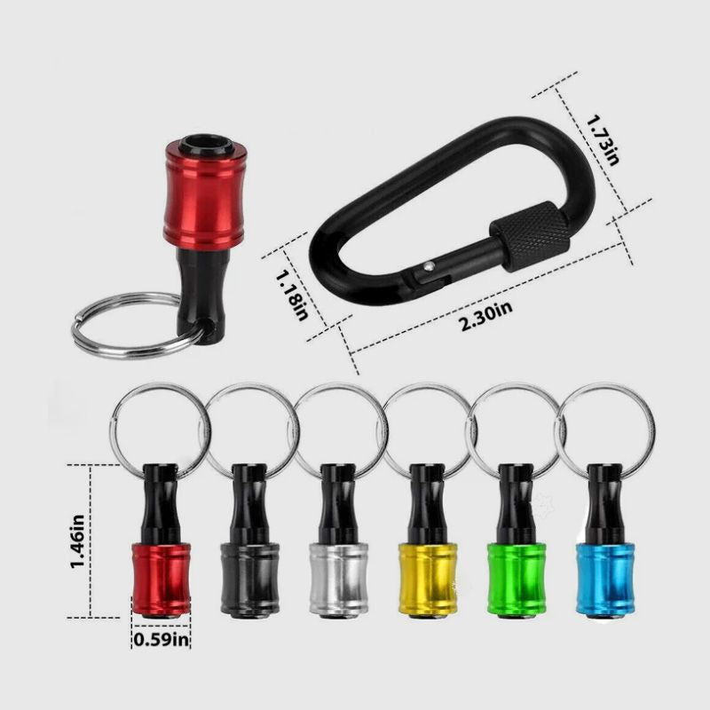 Avelena | 1/4" Sechskantschraubendreher-Bit-Halter Schlüsselringe