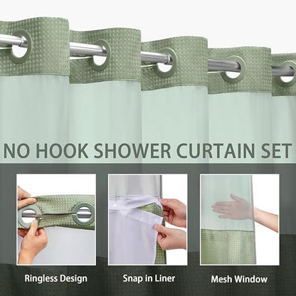 Avelena | Duschvorhang mit Waffelmuster