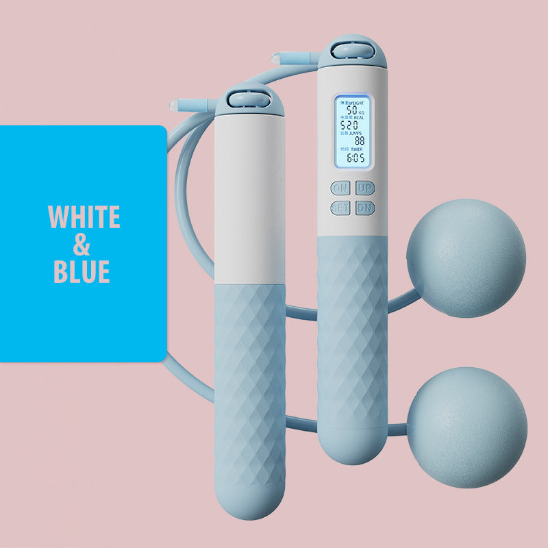 Avelena | Batteriebetriebene Springseil mit Zähler und Gewichtsbällen