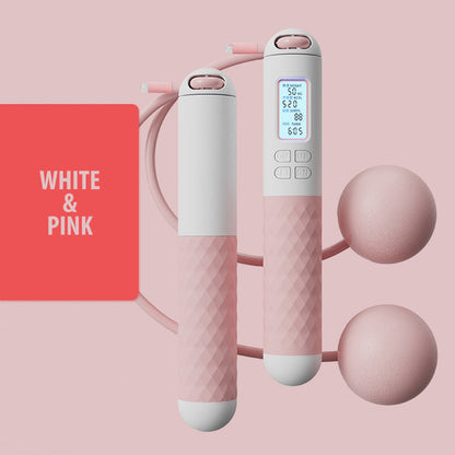 Avelena | Batteriebetriebene Springseil mit Zähler und Gewichtsbällen