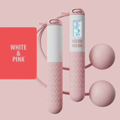 Avelena | Batteriebetriebene Springseil mit Zähler und Gewichtsbällen