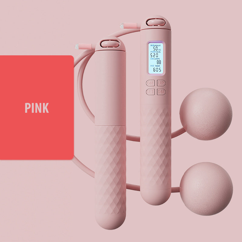 Avelena | Batteriebetriebene Springseil mit Zähler und Gewichtsbällen