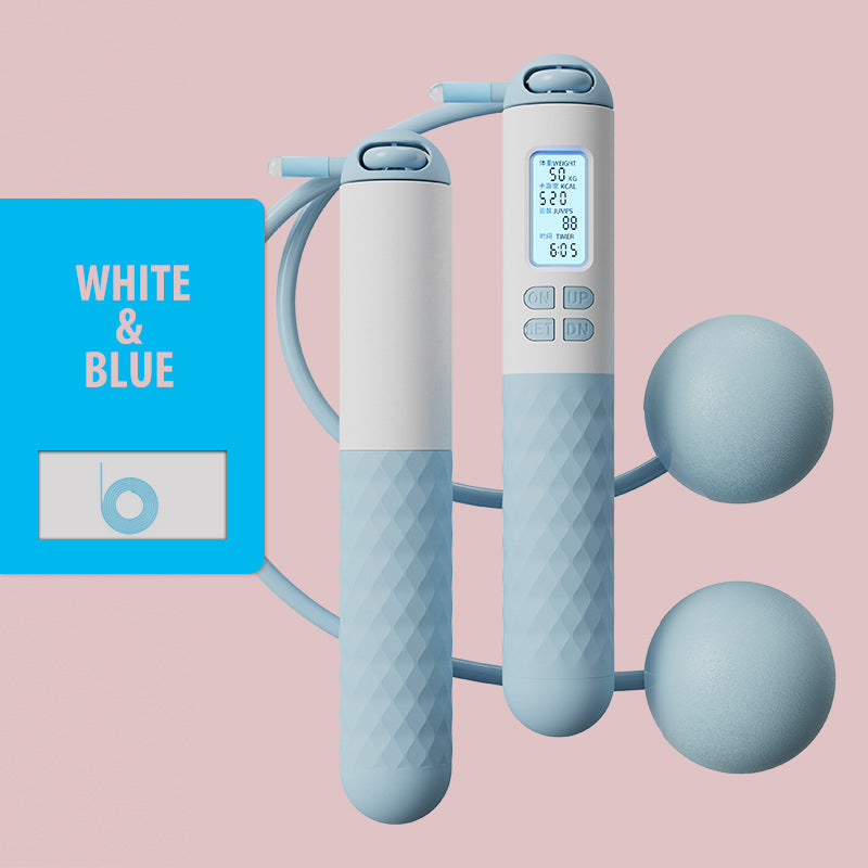 Avelena | Batteriebetriebene Springseil mit Zähler und Gewichtsbällen