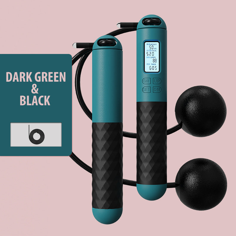 Avelena | Batteriebetriebene Springseil mit Zähler und Gewichtsbällen