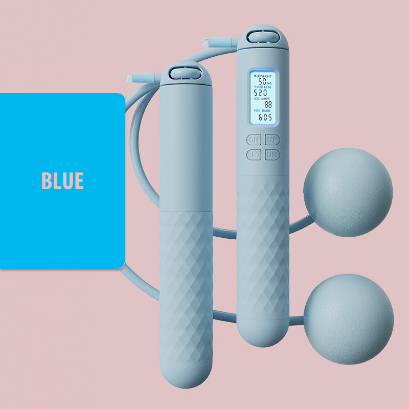 Avelena | Batteriebetriebene Springseil mit Zähler und Gewichtsbällen