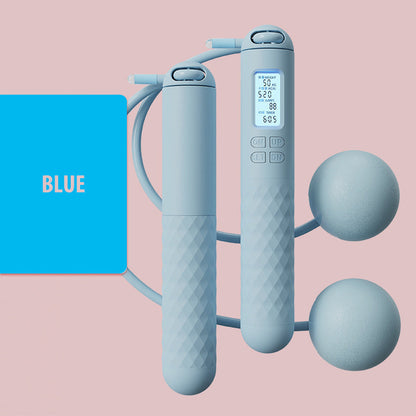 Avelena | Batteriebetriebene Springseil mit Zähler und Gewichtsbällen