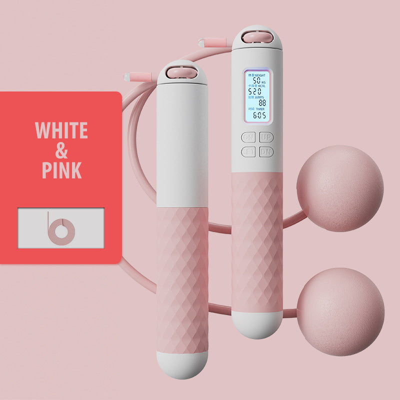 Avelena | Batteriebetriebene Springseil mit Zähler und Gewichtsbällen