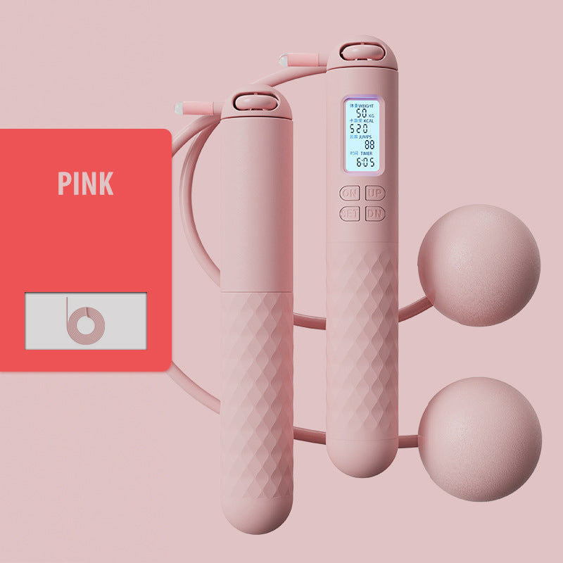 Avelena | Batteriebetriebene Springseil mit Zähler und Gewichtsbällen