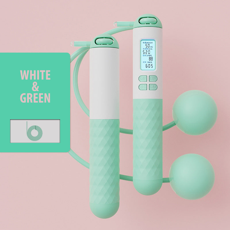 Avelena | Batteriebetriebene Springseil mit Zähler und Gewichtsbällen