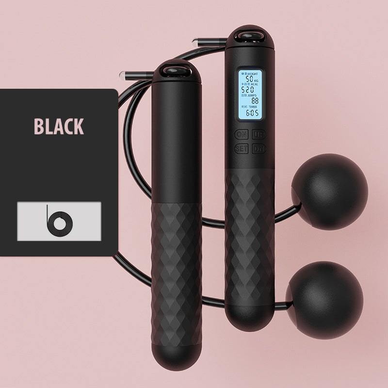 Avelena | Batteriebetriebene Springseil mit Zähler und Gewichtsbällen