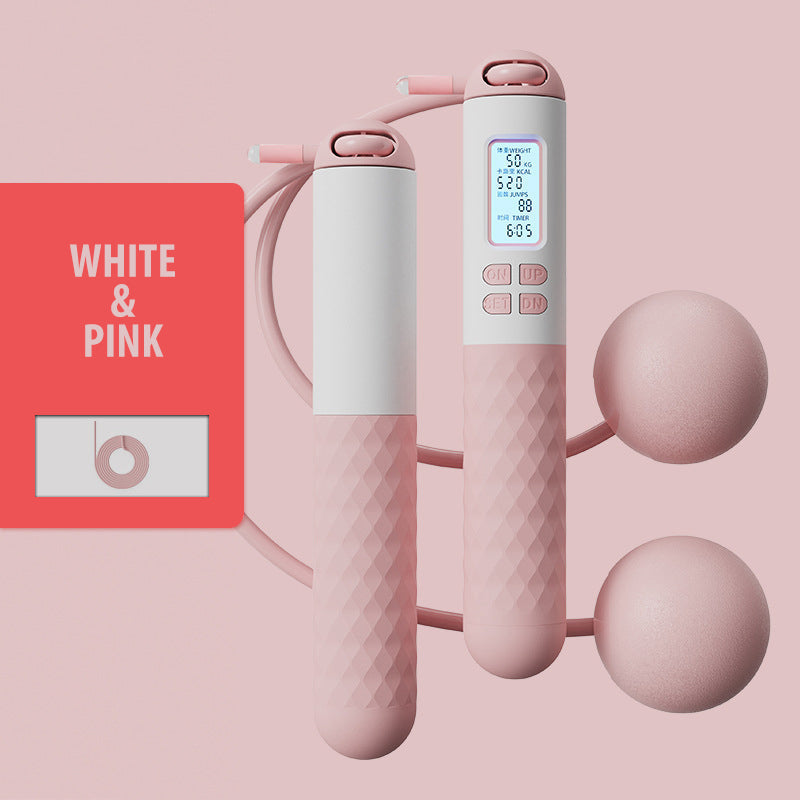 Avelena | Batteriebetriebene Springseil mit Zähler und Gewichtsbällen