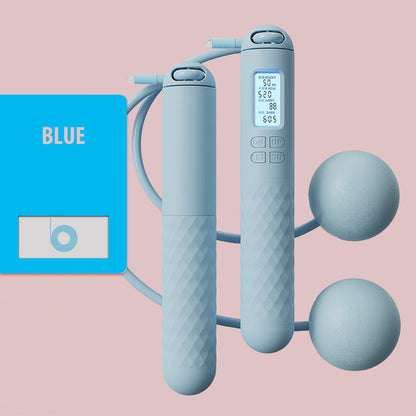 Avelena | Batteriebetriebene Springseil mit Zähler und Gewichtsbällen