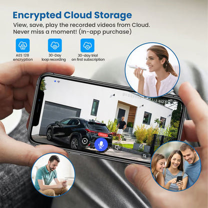 Avelena | Solarbetriebene Überwachungskamera - drahtlose WiFi IP-Kamera