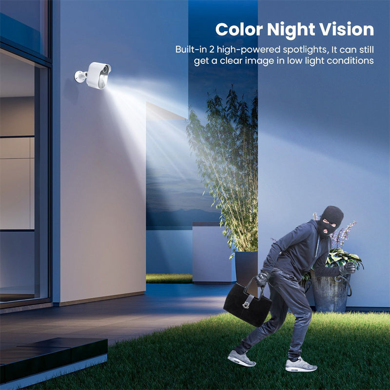 Avelena | Solarbetriebene Überwachungskamera - drahtlose WiFi IP-Kamera