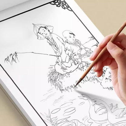 Avelena | Chinesische Malerei weiße Zeichnung Kopieralbum