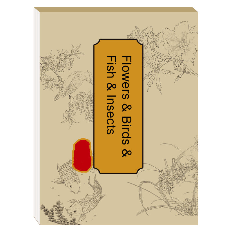 Avelena | Chinesische Malerei weiße Zeichnung Kopieralbum