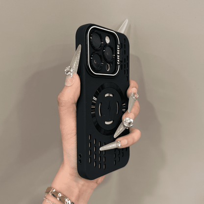 Avelena | Weiche Silikon-Schutzabdeckung mit blitzschnellem magnetischem Laden Hülle für iPhone