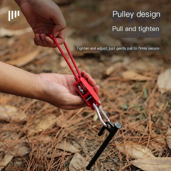 Avelena | Tragbares verstellbares Fix-Zelt hochfeste Schnellverschluss-Pulley Camping-Seil